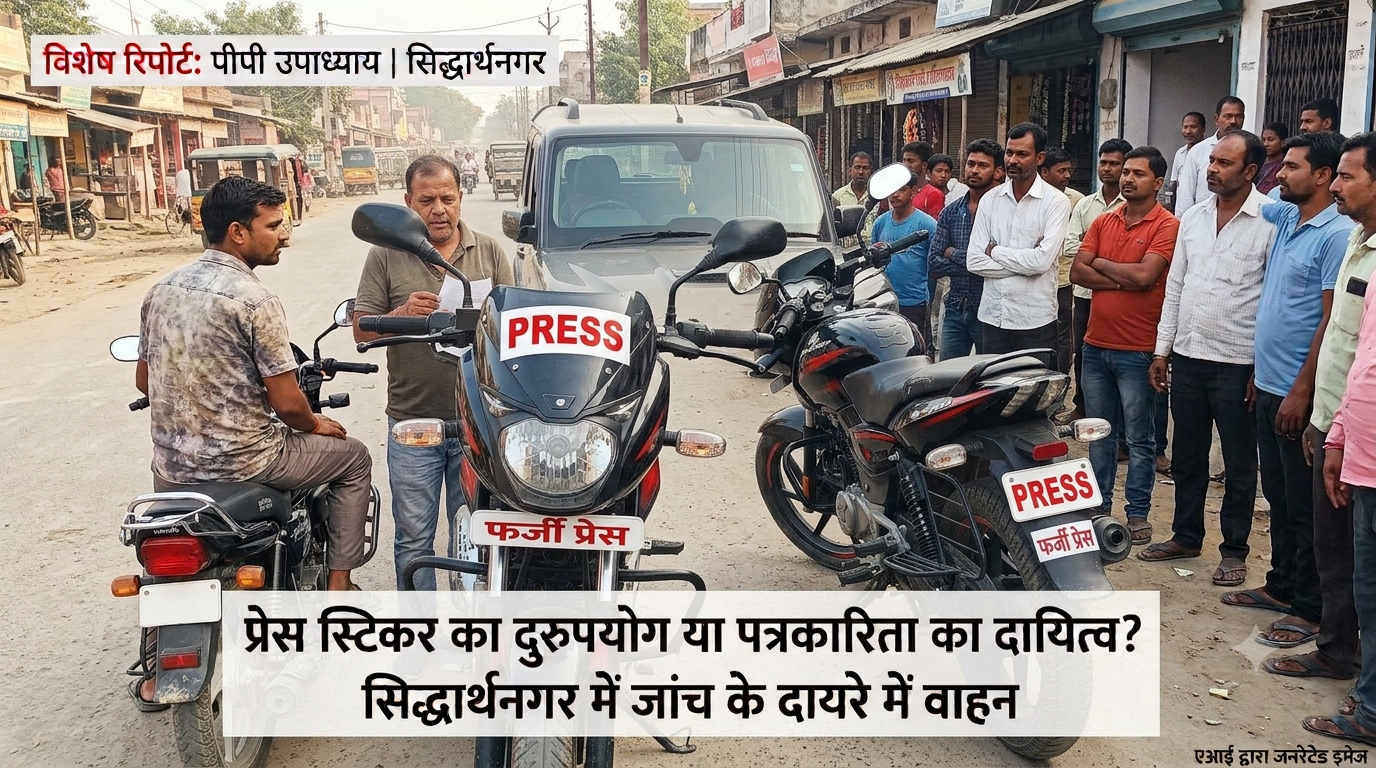 प्रेस का स्टिकर या फर्जीवाड़े का खेल? फर्जी 'प्रेस' वाहनों पर कसना होगा शिकंजा, सिद्धार्थनगर प्रशासन से सख्त कार्रवाई की मांग