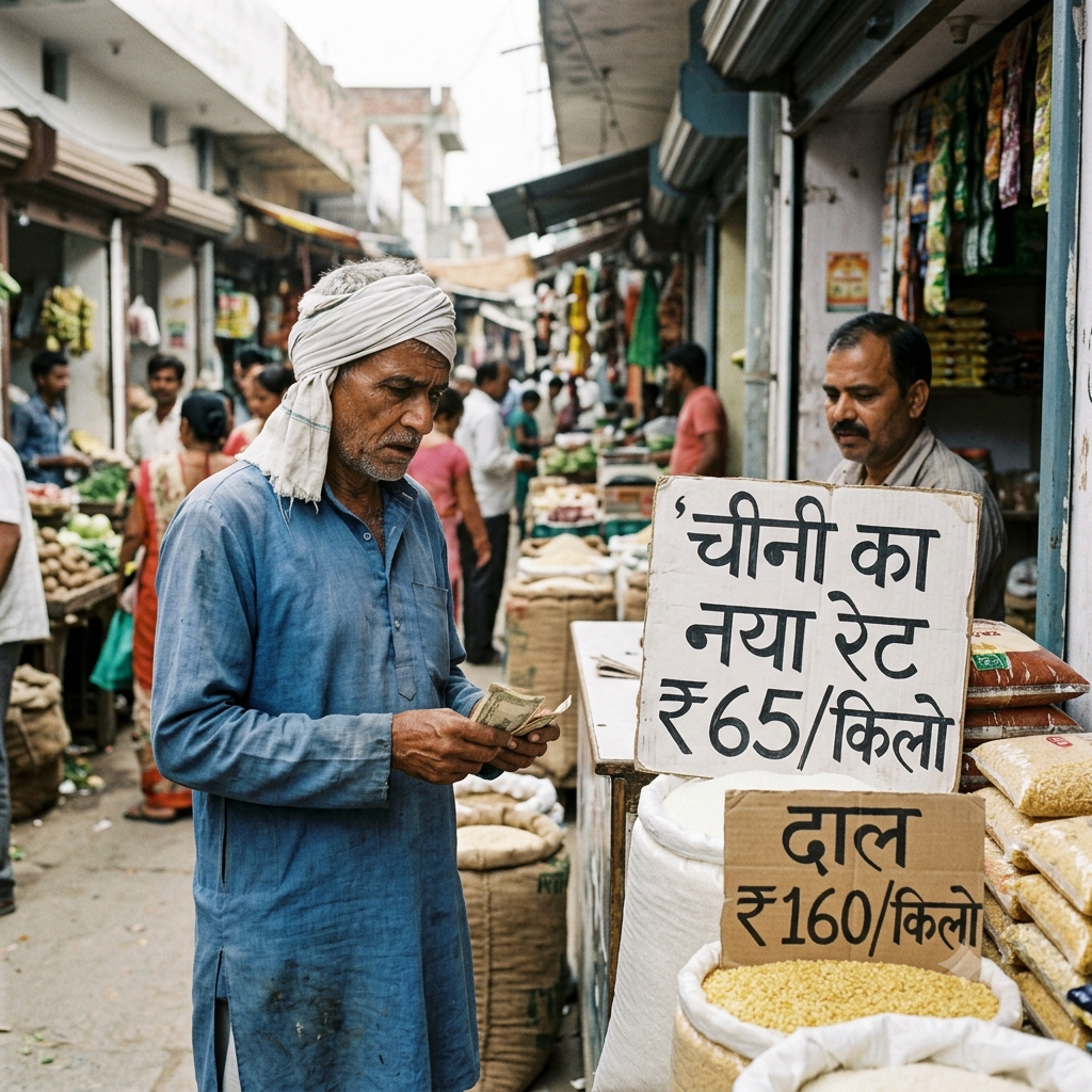 महंगाई की मार से बेहाल आम जनता: ₹65 किलो पहुंची चीनी, बेलगाम कीमतों पर प्रशासन और सरकार मौन